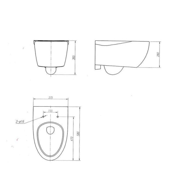 Унитаз подвесной Arrow AHB2162H